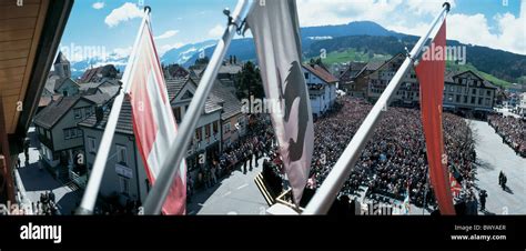 Appenzell village arrangement canton Appenzell Innerrhoden coordination culture custom democracy ...