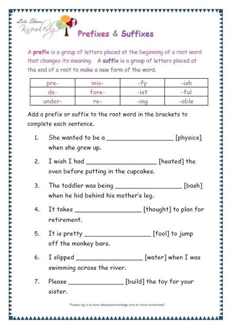 Prefix And Suffix Worksheets Middle School - Worksheets Master