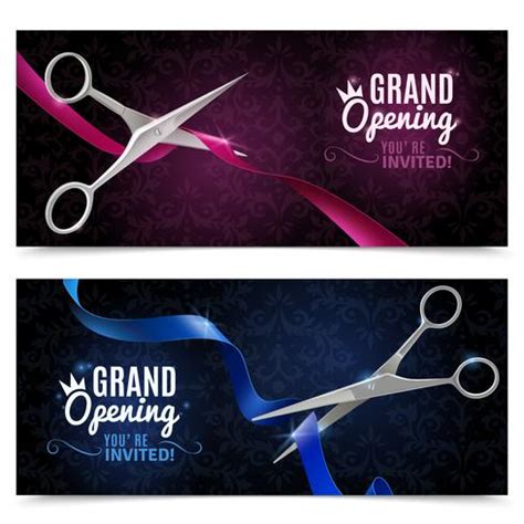 Grand Opening Banners Set 457464 Vector Art at Vecteezy