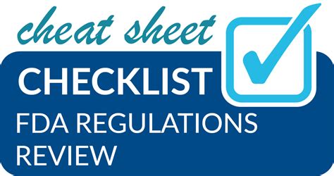 2023 FDA Regulations Review Checklist | ESHA Research