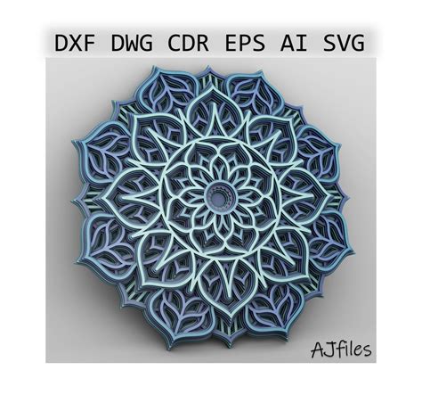 Svg Files for Cricut, Layered Mandala SVG, 3d Mandala SVG Files, Laser ...