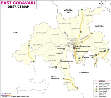 East Godavari District Map