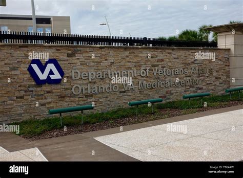 Orlando, FL/USA-6/16/19: The Orlando VA Medical Center sign. Veterans Affairs Hospitals are part ...