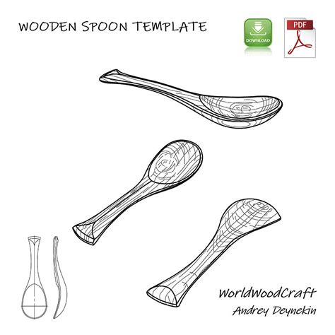 Wood spoon carving template pdf Spoon carving design Wooden | Inspire Uplift