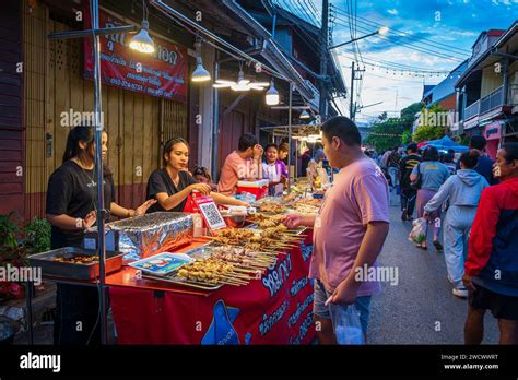 Thailand, Trat province, Trat, night market Stock Photo - Alamy