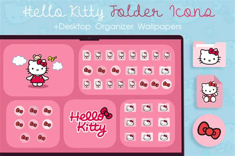 Hello Kitty Folder Icons - Sanrio Mac Folder Icons Aesthetic Free