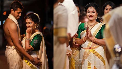 A Beautiful Hindu nair wedding highlights Drishya & Balachandran - YouTube