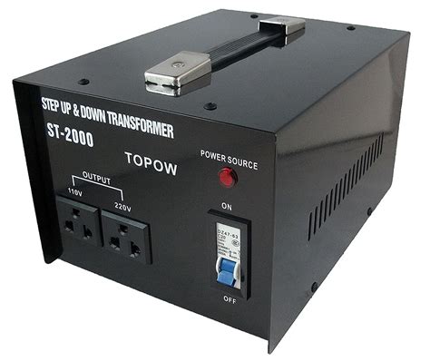 TOPOW ST-2000 Step Up / Down Transformer (2000W) (Change 110/120V Up to 220/240V, or 220/240V ...