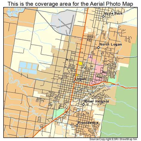 Aerial Photography Map of Logan, UT Utah