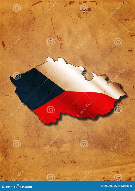 Czech map with flag stock illustration. Illustration of wallpaper ...