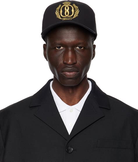 Bally: Black Emblem Baseball Cap | SSENSE