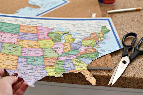 DIY Cork Board Push Pin Travel Map to Track Your Trips | Hip2Save Push Pin Map Diy, Cork Board ...