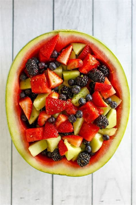 Liquored Up Watermelon Fruit Bowl - Recipe Girl