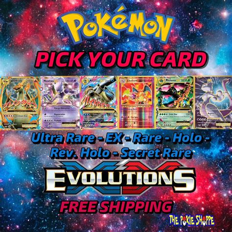 2016 Pokemon XY EVOLUTIONS Complete Your Set/Pick Card – EX/Rev Holo/Holo M/NM – Cuisine ...