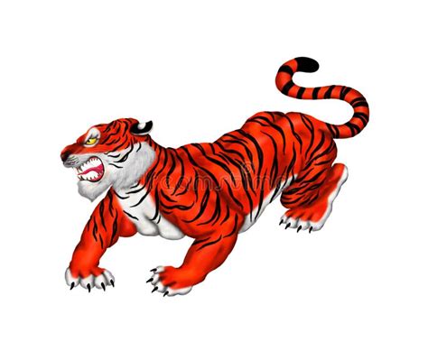 Snarling tiger stock illustration. Illustration of hunt - 9835408