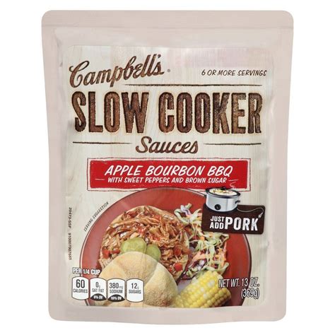 Campbell's Slow Cooker Sauces Apple Bourbon Pulled Pork 13oz | Campbell ...