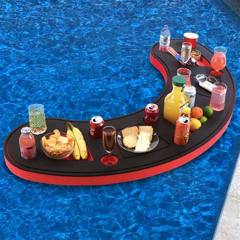 Polar Whale Giant Red and Black Floating Bar Table Tray Bartender Drink ...