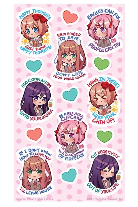 Doki Doki Literature Club Stickers by miaow on DeviantArt