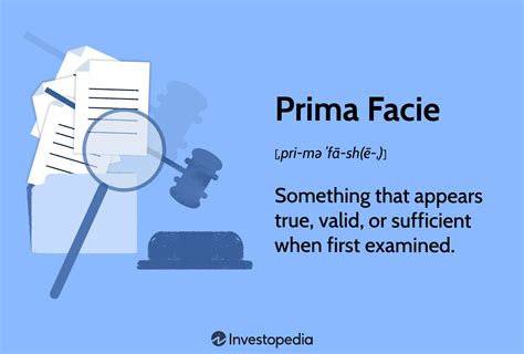 Prima Facie: Legal Definition and Examples