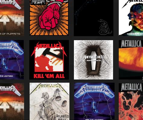 Metallica Album Covers