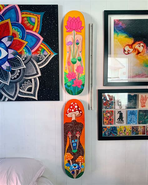 Custom Painted Skateboards | Skateboard wall art, Painted skateboard ...