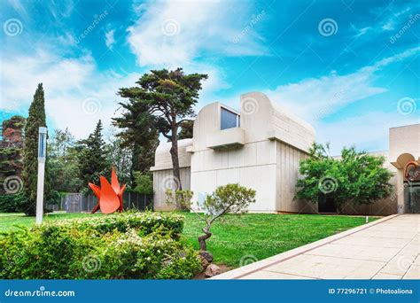 Barcelona, SPAIN - April 22, 2016: Fundacio Foundation Joan Miro Museum of Modern Art Editorial ...