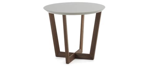 La Forma Rondo Side Table - Walnut and Light Grey | Walnut side tables, Side table, Table
