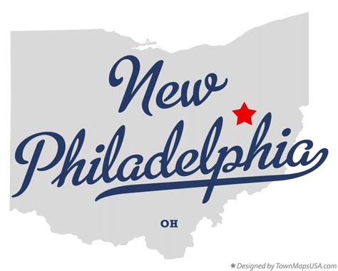 Map of New Philadelphia, OH, Ohio