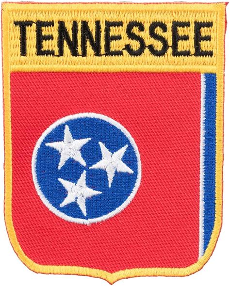 Amazon.com: Tennessee State Flag Shield Patch, United States of America Patches: Clothing