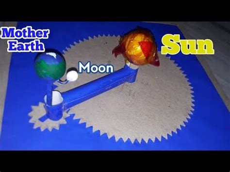 Crafts Working Model of Sun Moon Earth revolution and rotation | Earth ...