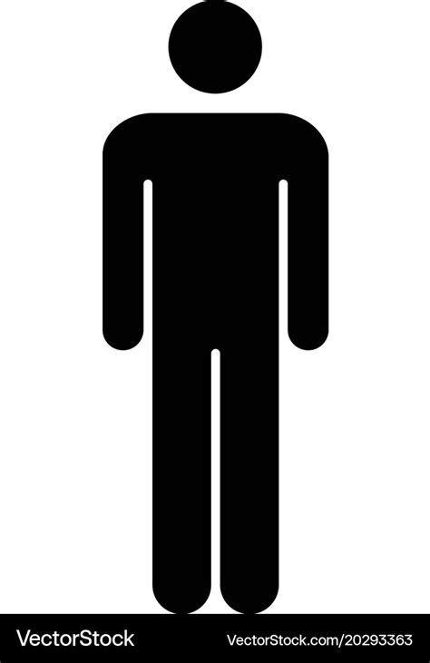 Man icon male symbol glyph pictogram Royalty Free Vector