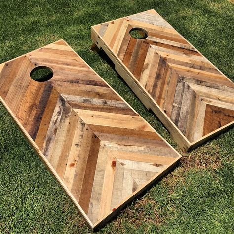 DIY pallet chevron cornhole boards Wood Projects Plans, Wooden Pallet ...