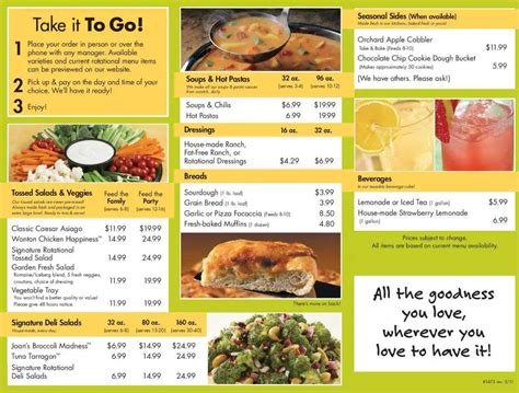 Sweet Tomatoes Menu, Menu for Sweet Tomatoes, Kendall/Pinecrest, Miami ...