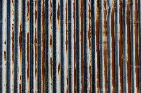 Corrugated metal sheet for background ~ Abstract Photos ~ Creative Market