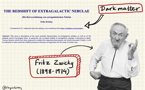 Physics In History on Twitter: "Fritz Zwicky and the discovery of Dark ...