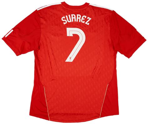 2010-12 Liverpool Home Shirt Suarez #7 - 9/10 - (3XL)