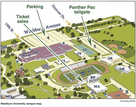 Washburn University Campus Map | Carolina Map