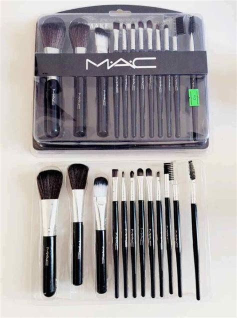 MAC Professional Makeup Brush Set 12Pcs Gift Box Makeup Tool Cosmetic ...