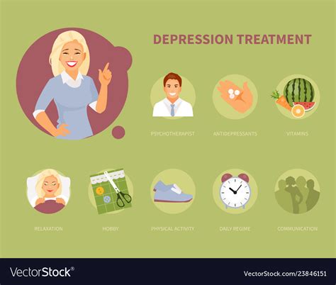 Depression treatment Royalty Free Vector Image