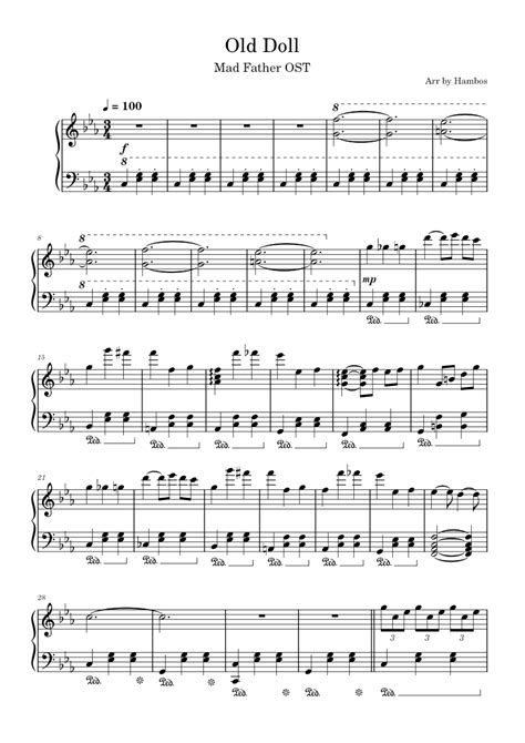 Old Doll – Mad Father Sheet music for Piano (Solo) Easy | Musescore.com