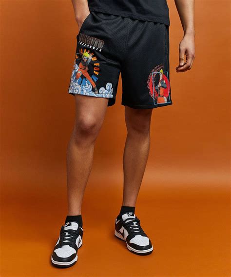 Naruto Shippuden Mesh Shorts - Black - Walmart.com