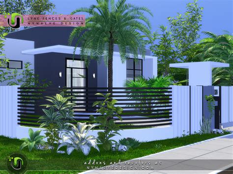 The Sims Resource - Lyne Fences, Gates and Awnings