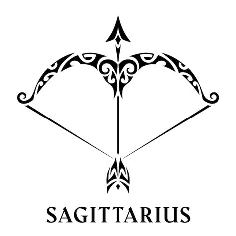 Sagittarius Zodiac Symbol Tattoo Design