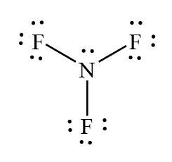 Draw the Lewis structure for NF3. How many bonds and non-bonding pairs are around the central ...