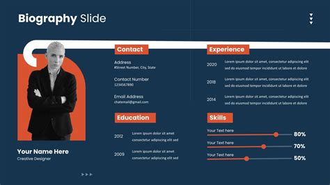 Best PowerPoint Template For Biography Presentation - SlideKit