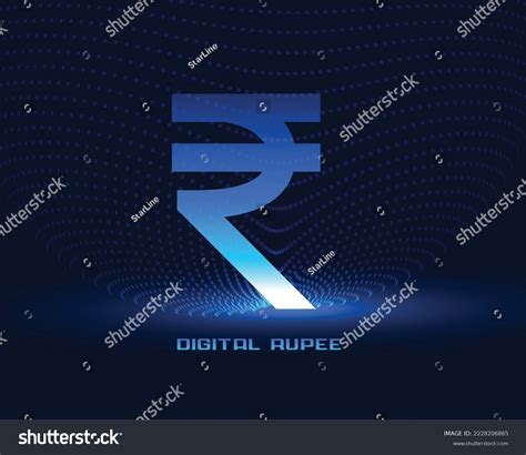 Digital Currency Symbol Indian Rupee Background Stock Vector (Royalty ...