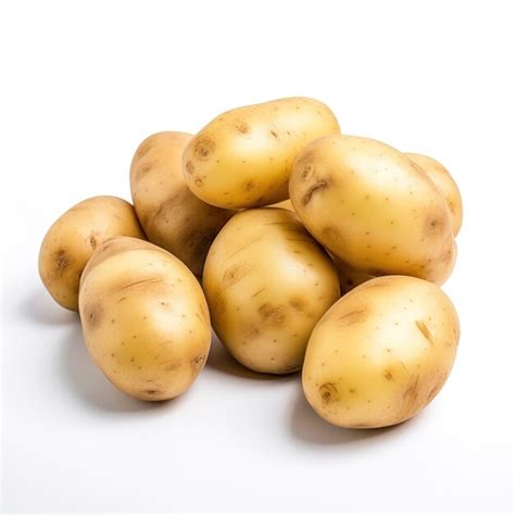 Premium AI Image | Potatoes isolated on plain white background