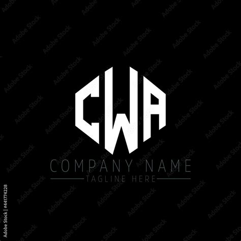 CWA letter logo design with polygon shape. CWA polygon logo monogram ...