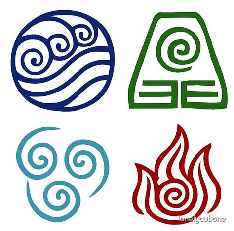 "Avatar Element Symbols" by lonelycubone | Redbubble