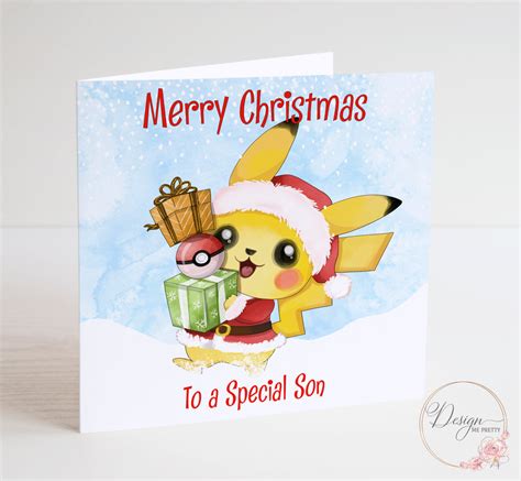 Pikachu Christmas Card - Pokémon – Design Me Pretty